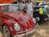 Participants at classic & vintage car rally