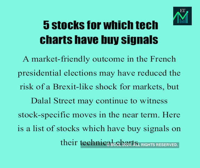 Five stocks which have buy signals on their technical charts
