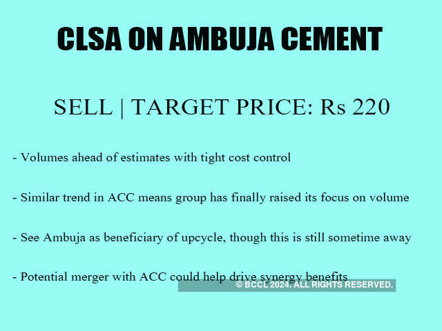 CLSA ON AMBUJA CEMENT