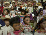 Dolls in traditional Mexican outfits @ the Popular Art Museum