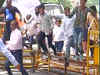 BJP workers stage protest outside Arvind Kejriwal's residence in Delhi