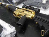 Gold plated rifle