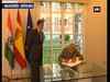 PM Modi signs book of honour at Madrid palace