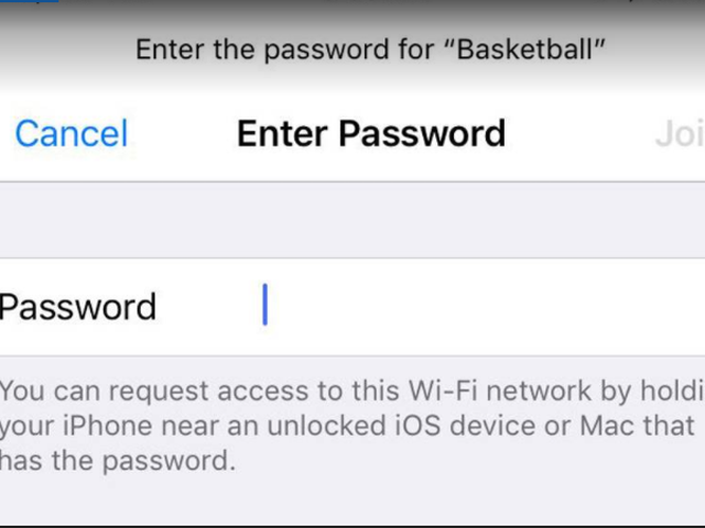 Wi-Fi password sharing