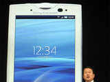 NTT DoCoMo President Ryuji Yamada introduces new smartphones