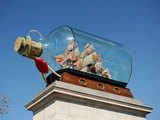 Artwork entitled 'Nelson's Ship in a Bottle'