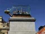 Replica of Lord Nelson's ship in a giant bottle