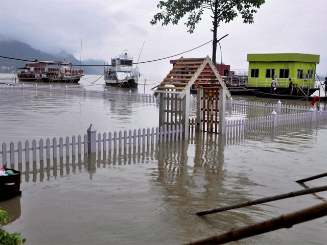 Flooded river Brahmaputra