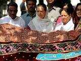 Sonia Gandhi with Chadar on 'Urs'