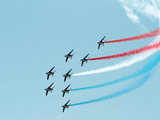 French aerobatics team Patrouille de France performs