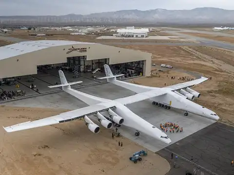 An airborne rocket launcher - World's largest plane fires up all 6
