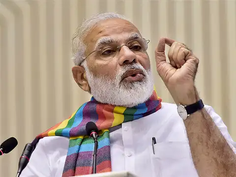 Modi's first political act