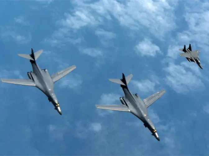 US bombers fly off east coast of North Korea: Pentagon
