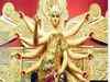 Goddess Durga wears saree made of 22 kilograms of gold in this Kolkata pandal