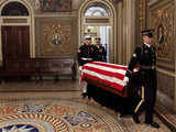 Coffin of the late Senator Robert Byrd  