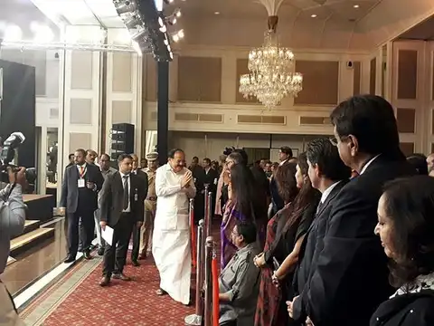 The Vice President arrives