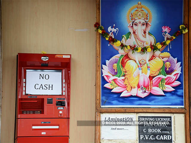 ATMs decline for the first time