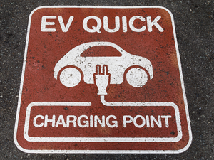 NEW EV Parking Poster Electric Vehicle Parking Only red 