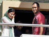MS Dhoni and his wife in Ranchi 
