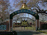 The entrance to Michael Jackson's Neverland Ranch home