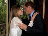 Prince Harry greets English TV presenter Fearne Cotton