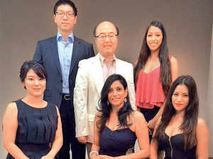 Kalpana Abe (centre) is married to Isao Abe, Prime Minister Shinzo Abe’s cousin.
