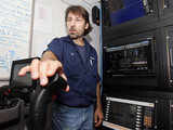 Supervisor demonstrates controls of ROV