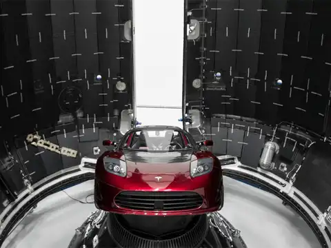 Tesla Roadster into space