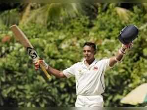 Mumbai: Mumbai's Prithvi Shaw celebrates his century during the Ranji Trophy mat...