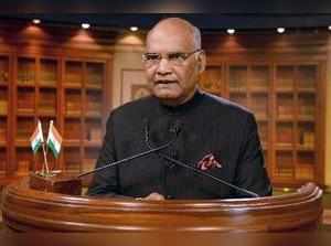 New Delhi: President Ram Nath Kovind addresses the nation on the eve of Republic...