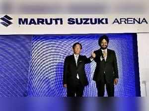 New Delhi: Kenichi Ayukawa, Managing Director & CEO of Maruti Suzuki and R S Kal...