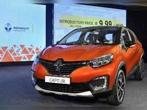 New Delhi: Renault India SUV 'Captur' at its launch in New Delhi on Monday. PTI ...