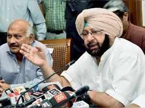 Chandigarh: Punjab Chief Minister Captain Amarinder Singh during a press confere...