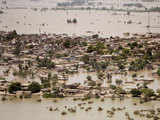 Heavy floodwater in Pakistan