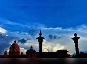 New Delhi: A view of the South Block during sunset in New Delhi on Friday. PTI P...