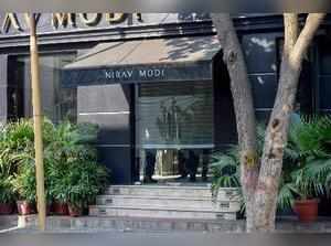 New Delhi: A Nirav Modi jewellery showroom at Defence Colony area of New Delhi o...