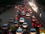 Vehicles stuck in a traffic jam