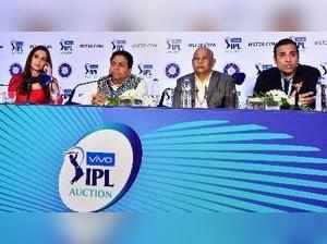 Bengaluru: Kings XI Punjab co-owner Priety Zinta, IPL Chairman Rajiv Shukla, BCC...