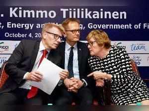 New Delhi: Finland's Minister for Environment and Energy Kimmo Tiilikainen talks...
