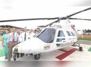 Coimbatore: A hospital-base air-ambulance during a press review at Ganga Hospita...