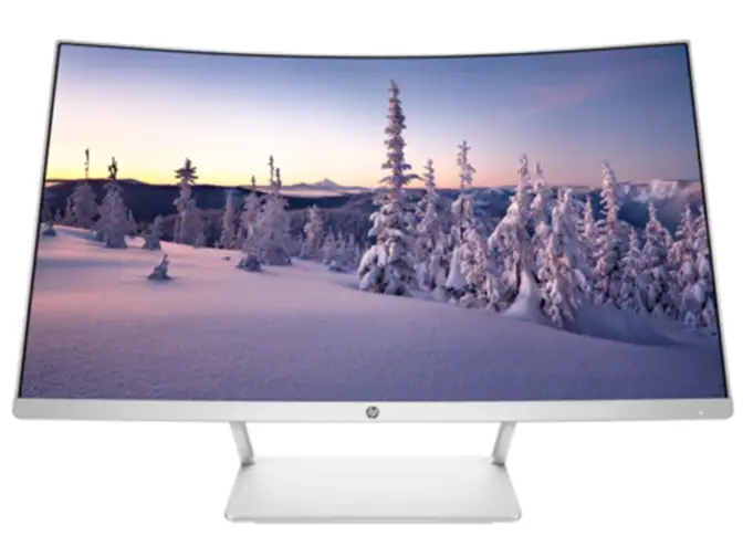 HP: HP 27 Curved Display: The monitor that looks good, whether switched ...