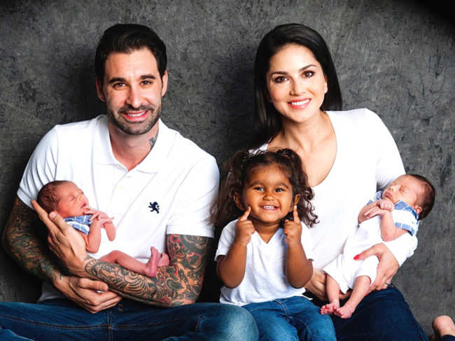 Sunny Leone announces birth of twins, Noah and Asher