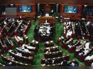 New Delhi: A view of the Lok Sabha assembly on the last day of the Parliament wi...