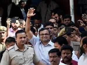 New Delhi: Karti Chidambaram, son of Former Finance Minister P. Chidambaram at ...