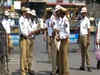 Hyderabad: Traffic officials distribute buttermilk packets to cops on duty