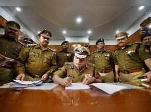 Lucknow: IPS officer Om Prakash Singh takes charge as the new Director General o...