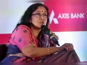 Mumbai: Managing Director and CEO of Axis Bank, Shikha Sharma during a press c...