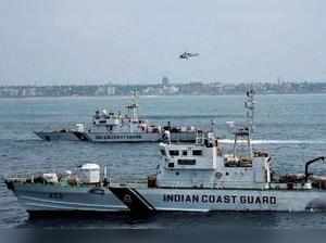 Puri: Coast Guard deployed Ships and helicopters patrol the sea area adjoining P...