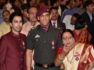 Image result for PADMA BHUSHAN AWARD DHONI 2018 TODAY