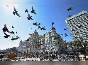 Mumbai: A view of the Taj Mahal Palace hotel which was a target during the 26/11...